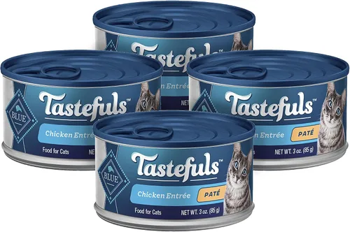 Vista 12 de Blue Buffalo Tastefuls Natural Pate - Comida húmeda natural para gatos, ternera, latas de 5.5 onzas (24 unidades) La carne de res real es lo