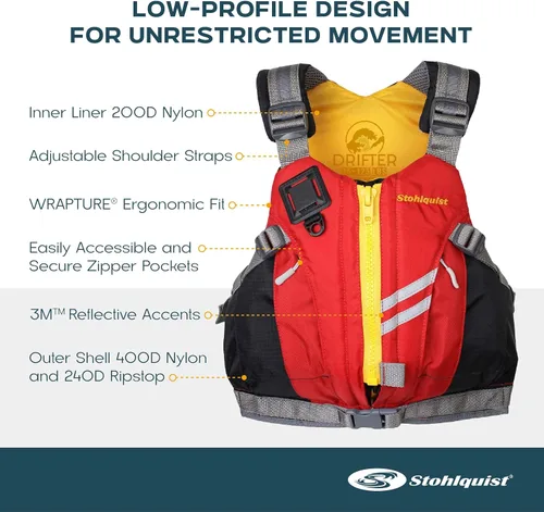Vista 3 de Stohlquist Chaleco salvavidas Drifter para hombre (PFD)