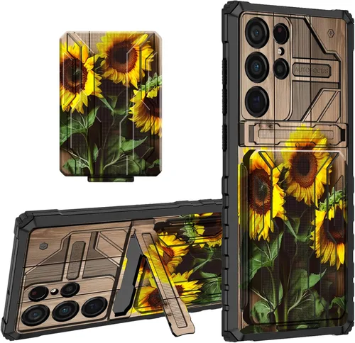 Vista 47 de Funda protectora de TPU suave para Samsung Galaxy A03S con soporte para tarjeta de crédito y soporte de doble capa de policarbonato duro de TPU