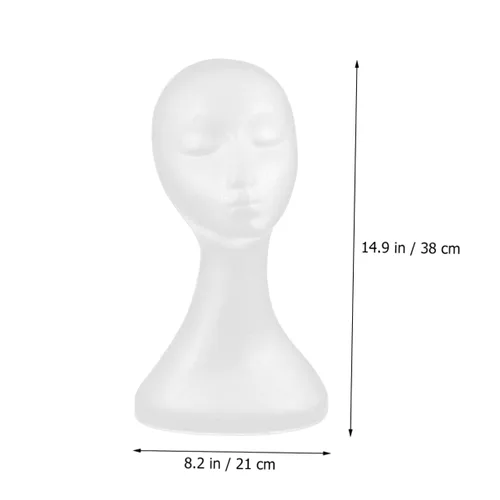Vista 6 de Beavorty 2 unids gafas soporte de exhibición auriculares espuma maniquí cabeza maniquí cuerpo cuerpo humano modelo maniquí cabeza maniquí cabeza