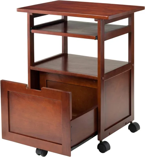 Vista 6 de Winsome Wood carro/soporte para impresora con espacio para teclado