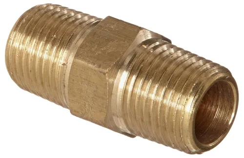 Vista 4 de Anderson Metals adaptador para tuberías de bronce, boquilla hexagonal, NPT macho, 1" x 1", 1