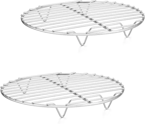 Vista 9 de P&P CHEF Rejilla Redonda de Cocina de 7½ Pulgadas, Rejilla Redonda de Acero Inoxidable para Cocinar Enfriar Vaporizar Hornear, Compatible