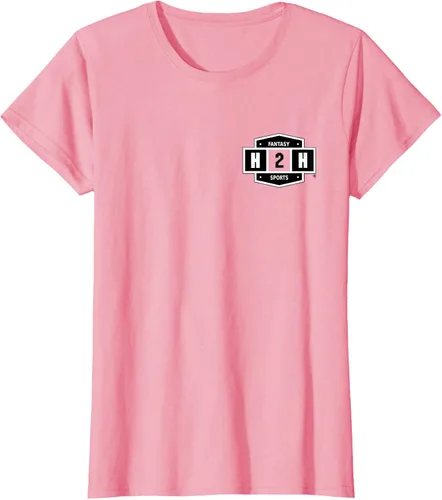 Vista 13 de H2H Fantasía Deportes bolsillo logotipo playera, Césped Azul Pastel