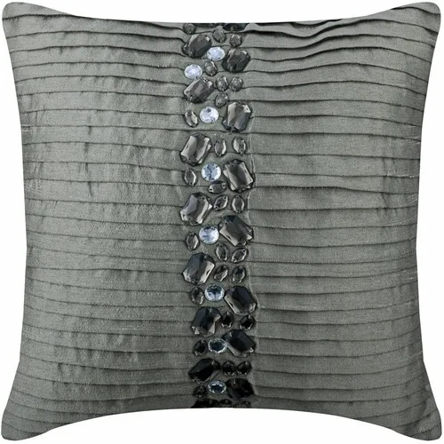 Vista 10 de Diseñador champaña café almohadas Tapa, cristales pinktucks almohadas Tapa, cuadrado fundas para cojín cuadrado, seda fundas de almohada decorativas