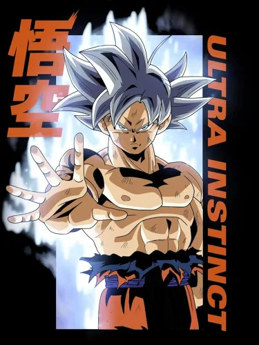 Vista 2 de Dragon Ball Super Ultra Instinct Goku - Camiseta negra para hombre