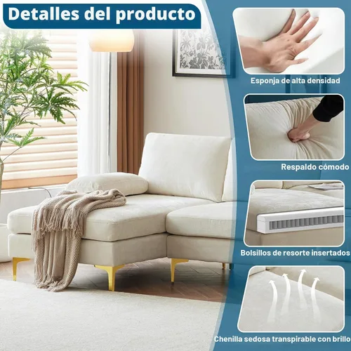 Vista 5 de VINGLI Sofá modular grande en forma de U de 110 pulgadas con diván doble de 51 pulgadas de profundidad para sala de estar, moderno juego de sofá