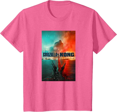 Vista 37 de Godzilla vs Kong - Camiseta oficial con póster, Negro