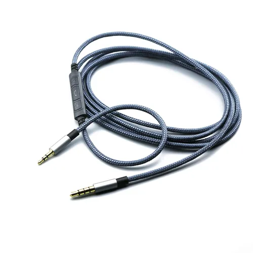 Vista 2 de NewFantasia Cable de audio macho de 0.138 in a 0.098 in para auriculares JBL Tune 710BT, 600BTNC, Live 660NC, 460NC, E45BT E55BT E65BTNC, micrófono