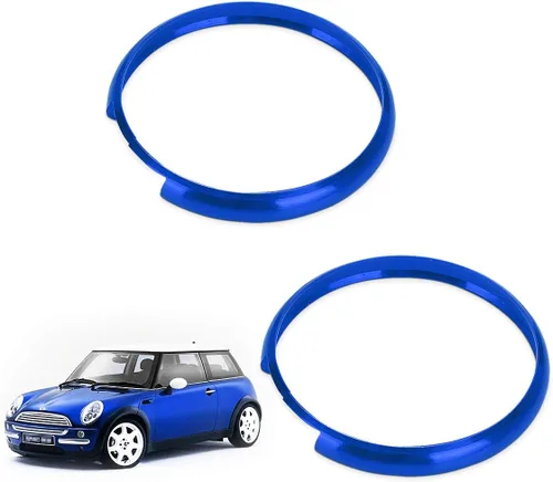 Vista 4 de auovo Funda para llavero Mini Cooper Smart Key Ring de repuesto para accesorios Mini Cooper (azul + rojo)