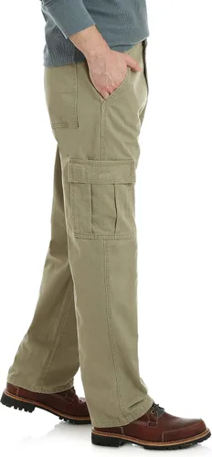 Vista 2 de Wrangler Authentics pantalones cargo de sarga rectos holgados de primera calidad para hombre