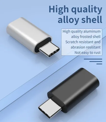 Vista 7 de Paquete de 3 adaptadores Lightning hembra a USB-C macho, tipo de carga para iPhone 11, iPad Pro, Samsung Galaxy S20, Note 10, LG V50, HTC U12, Nexus