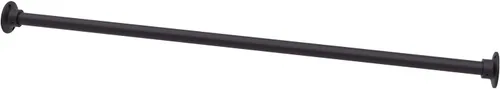 Vista 13 de Naiture - Barra de cortina de ducha recta de acero inoxidable de 36 pulgadas, acabado negro One-Piece Rod, Cut to Fit, Rustproof, Heavy-Duty Zinc