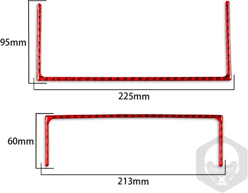 Vista 4 de 2 piezas de caja de almacenamiento para palanca de cambios, marco de fibra de carbono suave real para interior de coche, cubierta de cenicero, tira