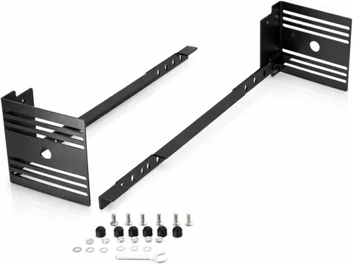 Vista 2 de Tech Team #928 Kit de soporte de extensión universal extra largo para estribo/cabecero, acero resistente, placas de montaje de gran