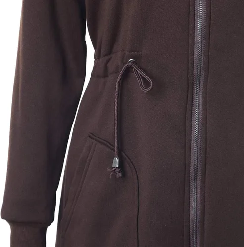 Vista 2 de DBM - Abrigo con capucha para mujer color liso