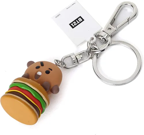 Vista 7 de BT21 Llavero con clip de la serie Bite, Shooky, talla única