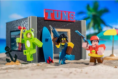 Vista 4 de Roblox Colección de acción - Arsenal: Operation Beach Day Deluxe Playset [Incluye artículo virtual exclusivo]