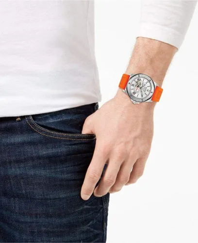 Vista 5 de Bulova 98A226 - Reloj analógico automático con correa de silicona para hombre