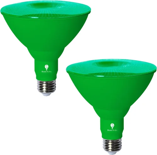Vista 12 de Bluex Bulbs Paquete de 2 bombillas de luz LED BlueX Par38 de inundación color rojo - 18W (equivalente a 120 vatios) - Clasificación de humedad
