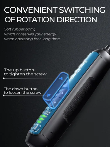 Vista 4 de DongCheng - Destornillador eléctrico inalámbrico de 4 V, destornillador recargable con batería de 2000 mAh con 3 ajustes de par de hasta 5 N.m, 300
