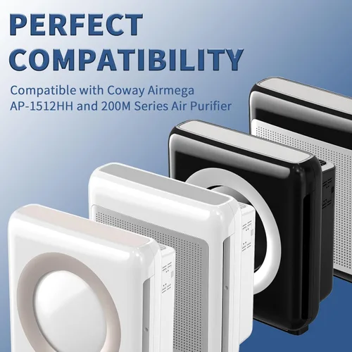 Vista 3 de Funmit - Paquete de 2 filtros de repuesto AP-1512HH para purificadores de aire Coway Airmega AP-1512HH y Airmega serie 200M