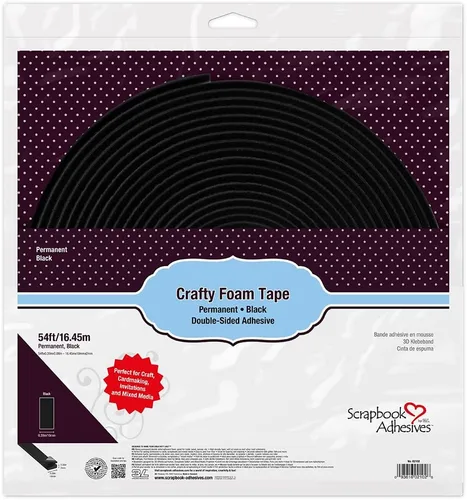 Vista 5 de Scrapbook ADHESIVES by 3L Crafty - Cinta de espuma de 108 pies, color negro