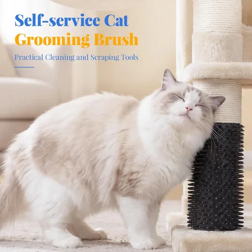 Vista 6 de Hey-brother Árbol de Gato, torre de gato de varios niveles XL de 74 pulgadas para gatos de interior con tres condominios para gatos, dos plataformas