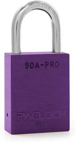 Vista 36 de PACLOCK Candado de la serie 90A-PRO, compre American Act obediente, aluminio anodizado marrón, cilindro de 7 pines de alta seguridad con 1 llave por