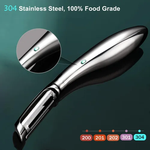 Vista 2 de SUCCFLY Pelador de Patatas de Acero Inoxidable, Peladores de Verduras Premium para Cocina, Pelador de Frutas y Verduras, Pelador de Zanahoria