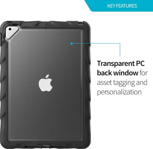 Vista 5 de Gumdrop DropTech - Funda transparente compatible con Apple iPad de 9ª 8ª 7ª generación (10.2 pulgadas) diseñada para estudiantes K-12