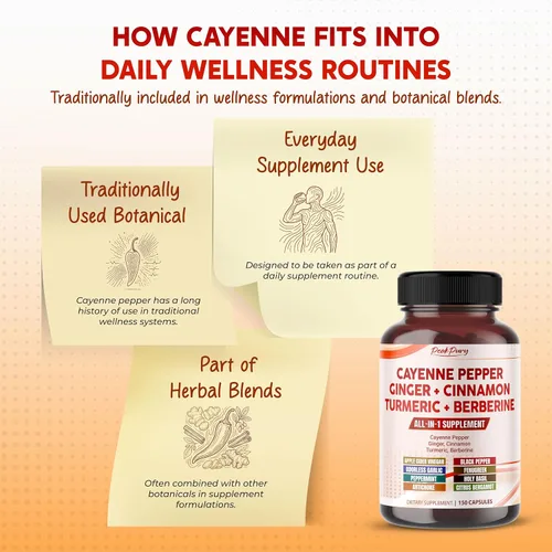Vista 3 de Pimienta de Cayena, Jengibre, Cúrcuma, Berberina - Digestión, Apoyo para la Salud Intestinal