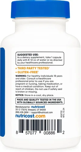 Vista 4 de Nutricost Vitamina B2 (riboflavina) 100 mg, 120 cápsulas, sin gluten y sin OMG (paquete de 2)