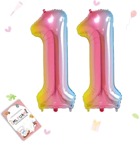 Vista 191 de Globos grandes de 40 pulgadas de números del 0 al 9, globos numéricos para decoración de fiesta de cumpleaños, globos de helio de aluminio