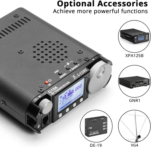 Vista 5 de Xiegu Transceptor G106 SDR HF, radio 5W QRP, SSB CW AM WFM, ayuda FT8