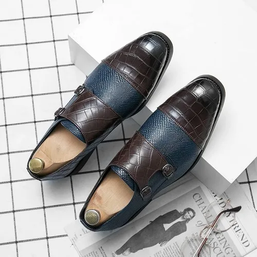 Vista 2 de HuitJours Mocasín Penny de dos tonos para hombre, zapatos de vestir sin cordones, zapatos de barco casuales, mocasines