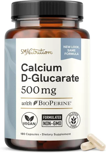 Vista 11 de D-glucarato de calcio con suplemento DIM, desintoxicación de estrógeno y equilibrio hormonal Detox & Cleanse, Hormonal Acne Menopause & CDG for