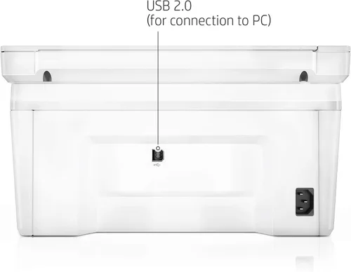 Vista 9 de HP Laserjet Pro impresora láser monocromática inalámbrica, todo en uno.