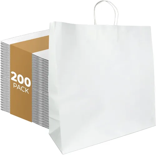 Vista 11 de PTP BAGS Bolsas de papel marrón Super Royal, 14 x 10 x 15.75 pulgadas Natural