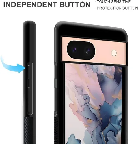 Vista 642 de Compatible con Google Pixel 4A 5G Mobile Case Creative Acrylic Panel trasero Silicona Protección Grip especialmente diseñado para Google Pixel 4A 5G
