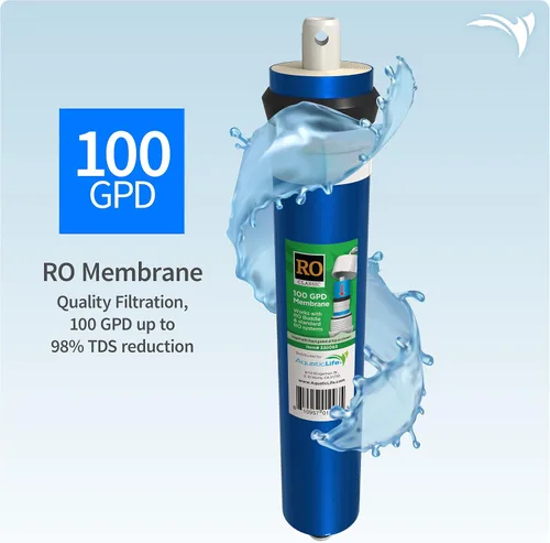 Vista 3 de AquaticLife Kit de filtro RO/DI de 10 pulgadas, 100 GPD, carbono Incluye sedimento, bloque de carbono para reducción de cloro, membrana RO de 100