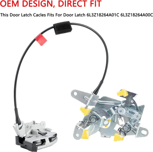 Vista 3 de Cable de pestillo inferior de la puerta trasera lado izquierdo y derecho compatible con Ford F150 2004 F150 Heritage 1997-1999 F250 Cables
