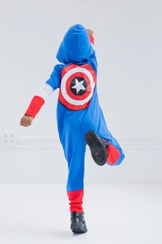 Vista 4 de Marvel Avengers Spider-Verse Spider-Man Venom Iron Man Zip Up Cosplay Coverall Newborn to Little Kid