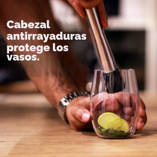 Vista 7 de Muddler de bebidas para cócteles, 8 pulgadas anticuado/menta julep/Mojito Muddler, bartend de acero inoxidable, herramienta de muddler de cocina
