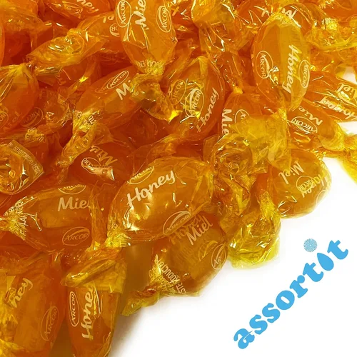 Vista 5 de Caramelos rellenos de miel, bonos clásicos, surtido de caramelos duros a granel, 6 libras