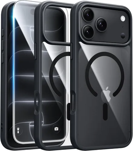 Vista 68 de FNTCASE - Funda magnética para iPhone 13 Pro-Max, color negro