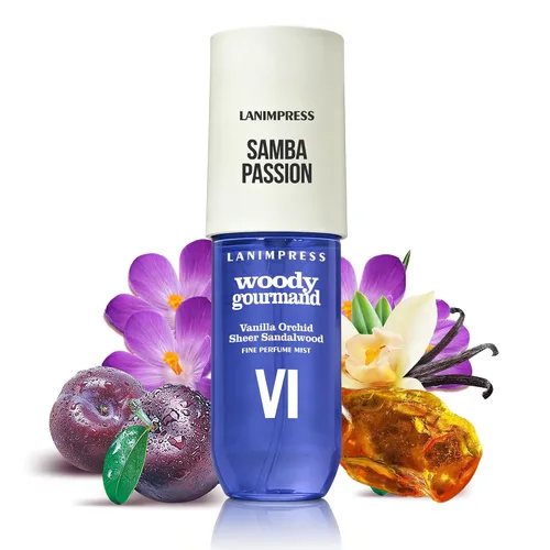 Vista 11 de Fragancia para el cabello y el cuerpo de 3 onzas líquidas, Eau de Parfum para mujer, aroma cálido, perfume n.º 2, aroma floral de fruta, con notas