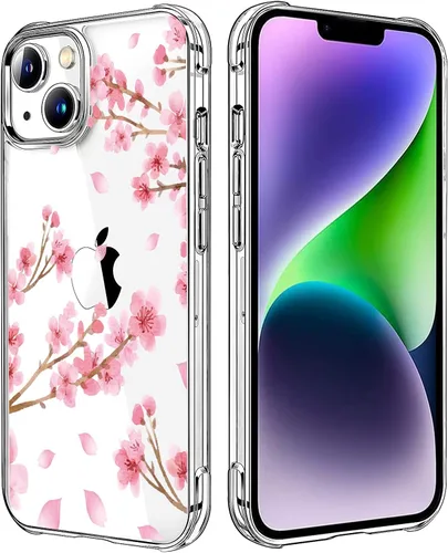 Vista 123 de Funda transparente de girasol compatible con iPhone SE 2022 SE 2020 7 8, funda trasera floral para niñas y mujeres, funda protectora transparente