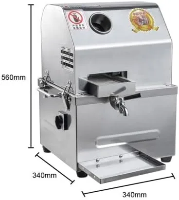Vista 6 de máquina eléctrica comercial 220V de la prensa del jugo de la caña de azúcar del Juicer de la caña de azúcar 800W