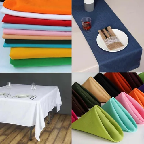 Vista 4 de Efavormart - Perno de tela de poliéster negro para banquetes de boda, restaurante, venta al por mayor, para fiestas, eventos, decoración, artes